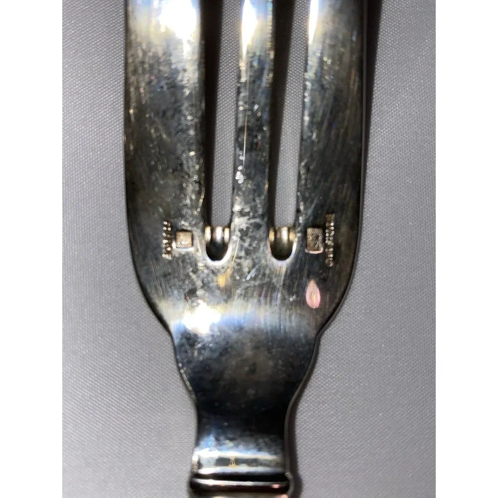 Vintage‎ Silver Christofle France Serving Fork And Spoon Rare